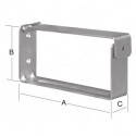 Porte-matériel longueur 200 mm hauteur 90 mm largeur 40 mm (Par 2)