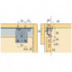 Ferrure de porte coulissante Top Line 27 2-porte Complete-Set 25kg DIN G/D Hettich