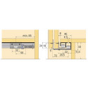 Profil de guidage inférieur de porte STB 11 aluminium brillant 6000 mm HETTICH (Par 4)