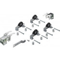 Ferrure de porte coulissante Top Line 1 3-porte Complete-Set 75kg DIN G/D Hettich