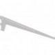 Equerre support 500 mm par support 60 kg acier blanc avec 3 crochets SYSTEME ELEMENT