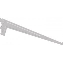 Equerre support 500 mm par support 60 kg acier blanc avec 3 crochets SYSTEME ELEMENT