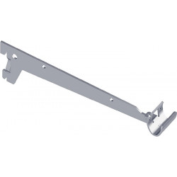 Support de montage longueur 250 mm par support 30 kg acier blanc 2 crochets SYSTEME D'ELEMENT