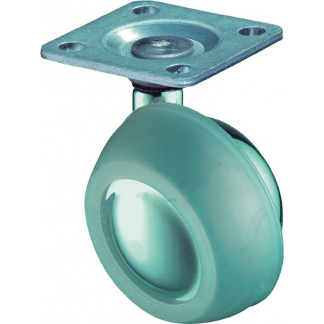 Roulette articulée D. de la roue 40 mm cap. charge 30 kg avec plaque de fixation