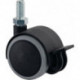 Rouleau double en plastique avec blocage D. de la roue 40 mm cap. charge 30 kg M