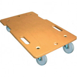 Transportroller D.75mm 150 kg L600mm B350mm Ku.HO m.Griffmulde