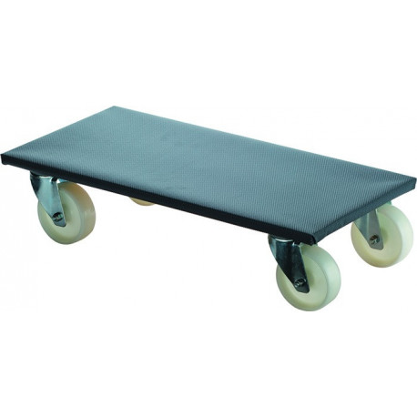 Planche à roulettes D. de la roue 100 mm 350 kg L600 mm l.300 mm plastique avec