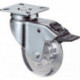 Roulette pivotante avec blocage D. de la roue 75 mm cap. charge 50 kg avec plaqu