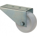 Roulette fixe pour portail D. de la roue 80 mm cap. charge 50 kg avec plaque de