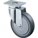 Rouleau de renvoi D. de la roue 100 mm cap. charge 80 kg avec plaque de fixation