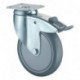 Roulette orientable avec frein D. de la roue 125 mm cap. charge 100 kg avec plaq