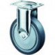 Roulette fixe 100 mm 80 kg caoutchouc plein 95 x 70 mm
