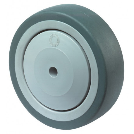 Roue de rechange D. de la roue 125 mm cap. charge 100 kg caoutchouc gris D. d’ax