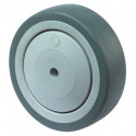 Roue de rechange D. de la roue 125 mm cap. charge 100 kg caoutchouc gris D. d’ax