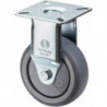 Roulette fixe 50 mm 40 kg caoutchouc plein 54 x 54 mm