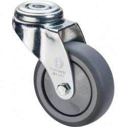 Rouleau de renvoi D. de la roue 75 mm cap. charge 60 kg avec perçage du dos caou