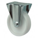 Roulette fixe D. de la roue 125 mm cap. charge 250 kg plastique plaque L105xl85