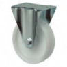 Roulette fixe D. de la roue 125 mm cap. charge 250 kg plastique plaque L105xl85
