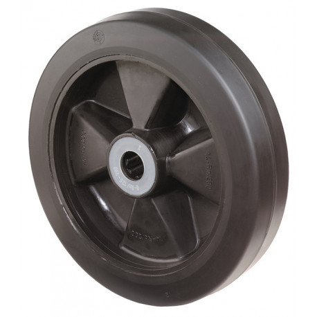 Roue de rechange D. de la roue 100 mm cap. charge 140 kg caoutchouc noir D. d’ax