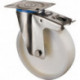 Rouleau de renvoi D. de la roue 75 mm cap. charge 60 kg avec blocage total plast