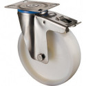 Rouleau de renvoi D. de la roue 75 mm cap. charge 60 kg avec blocage total plast
