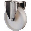 Roulette fixe D. de la roue 50 mm cap. charge 55 kg plastique plaque L60xl60 mm