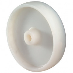 Roue de rechange D. de la roue 80 mm cap. charge 150 kg plastique blanc D. d’axe
