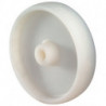 Roue de rechange D. de la roue 80 mm cap. charge 150 kg plastique blanc D. d’axe