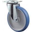 Rouleau de renvoi D. de la roue 100 mm cap. charge 125 kg polyuréthane plaque L1