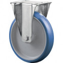 Roulette fixe D. de la roue 100 mm cap. charge 125 kg polyuréthane plaque L104xl