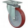 Rouleau de renvoi D. de la roue 150 mm cap. charge 240 kg polyuréthane plaque L1