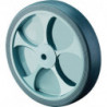 Roue de rechange D. de la roue 200 mm cap. charge 220 kg caoutchouc gris D. d’ax