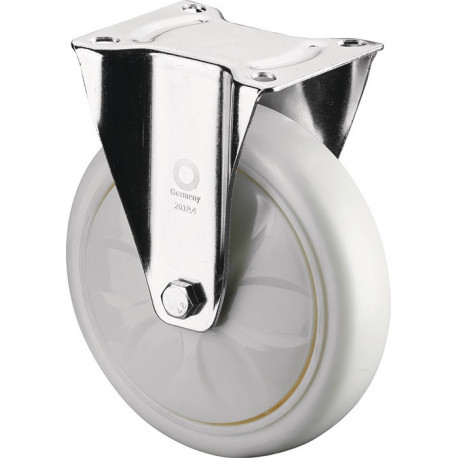 Roulette D.125mm Capolyamidecité .300kg Plastique Support L138xB109mm blanc BS ROLLEN