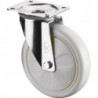 Roulette D.125mm Capacité.450kg plastique L138xB110mm blanc BS ROLLEN