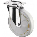 Roulette D.150mm Capacité.650kg plastique L135xB110mm blanc BS ROLLEN