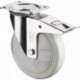 Roulette D.200mm Capacité.600kg avec frein 138x110mm blanc BS ROLLEN