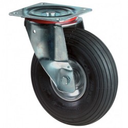 Roue gonflable D. de la roue 400 mm cap. charge 250 kg roulette pivotante avec p