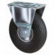 Roue gonflable D. de la roue 400 mm cap. charge 250 kg roulette fixe avec plaque