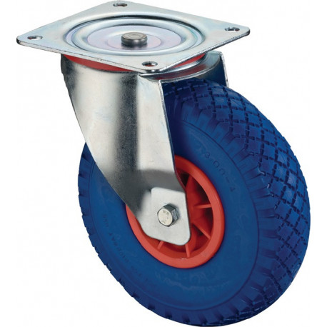 Rouleau de renvoi D. de la roue 260 mm cap. charge 160 kg avec plaque à visser c