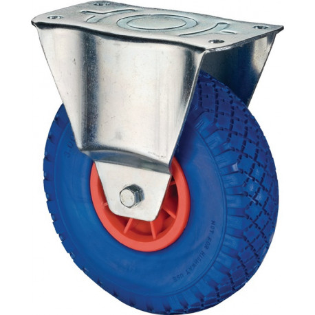 Roulette fixe 260 mm 160 kg polyuréthane 230 x 125 mm plastique