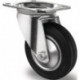 Roulette pivotante Ø 80 mm capacité de charge 70 kg plaque en caoutchouc plein L105xl80 mm PROMAT