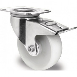 Roulette pivotante Ø 125 mm, capacité de charge 200 kg avec blocage total polyamide 105x80mm PROMAT