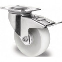 Roulette pivotante Ø 150 mm, capacité de charge 300 kg avec blocage total polyamide 135x110mm PROMAT