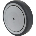 Roue de secours roue Ø 80 mm capacité de charge 100 kg caoutchouc gris axe Ø 8 mm longueur moyeu 36 mm PROMAT