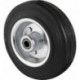 Roulette D.160mm Capacité 135kg VG noir Axe D.20mm Longueur du moyeu 59mm PROMAT