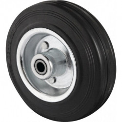 Roulette D.160mm Capacité 135kg VG noir Axe D.20mm Longueur du moyeu 59mm PROMAT