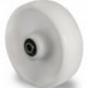 Roulette D.150mm Capacité 300kg PA blanc Axe D.20mm Longueur du moyeu 59mm PROMAT