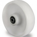 Roulette D.150mm Capacité 300kg PA blanc Axe D.20mm Longueur du moyeu 59mm PROMAT