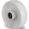 Roulette D.200mm Capacité 350kg PA blanc Axe D.20mm Longueur du moyeu 59mm PROMAT