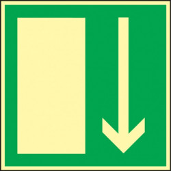 Panneau d'évacuation BGV A8 L148xl148 mm issue de secours plastique
